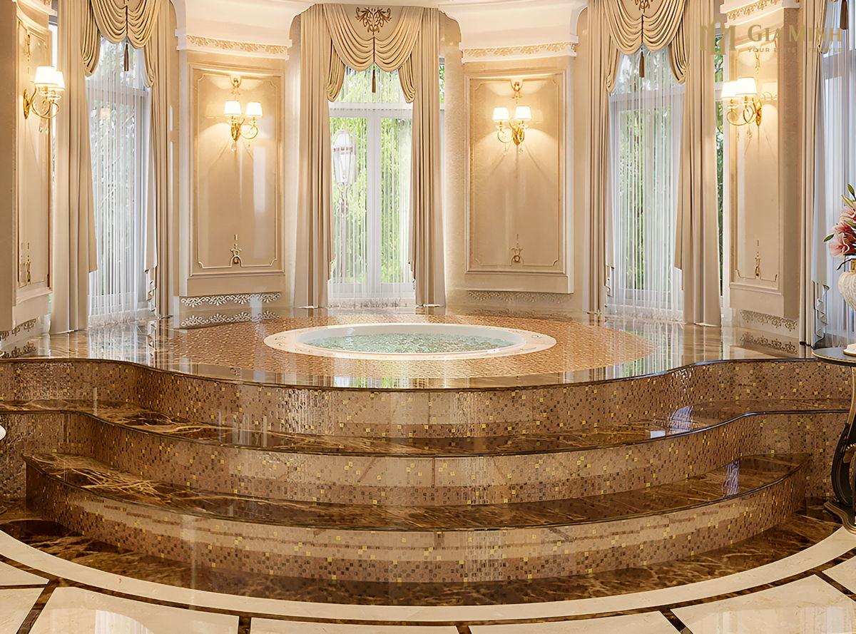 Phòng tắm được thiết kế theo phong cách Mosaic