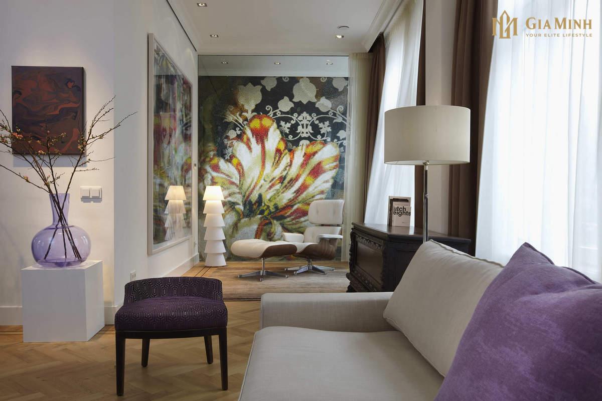 Phòng làm việc, phòng khách với nghệ thuật khảm Mosaic