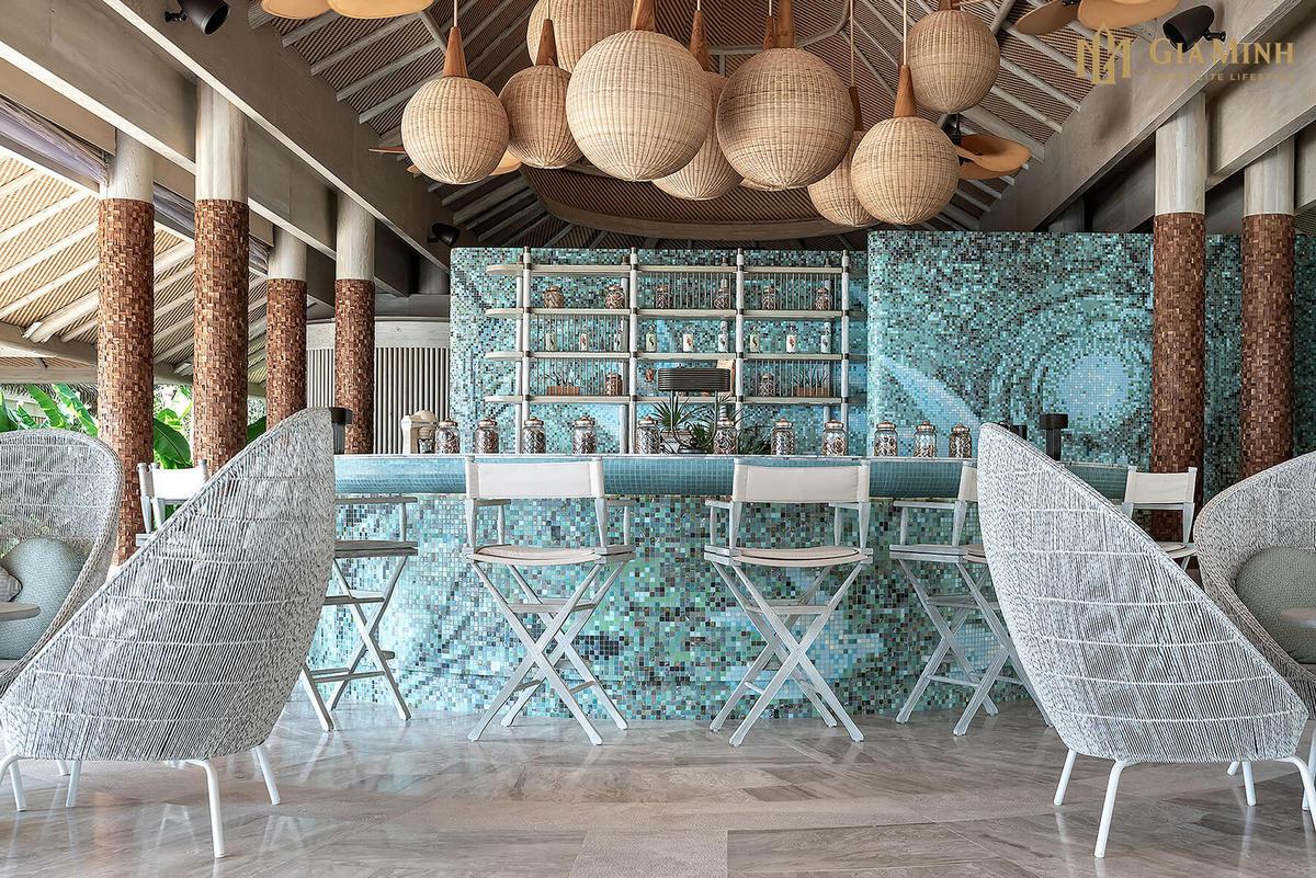 Khảm Mosaic trong bếp và quầy bar