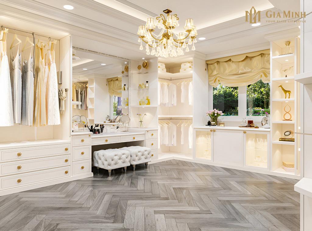 Ánh sáng nền cho phần ngăn tủ trưng bày